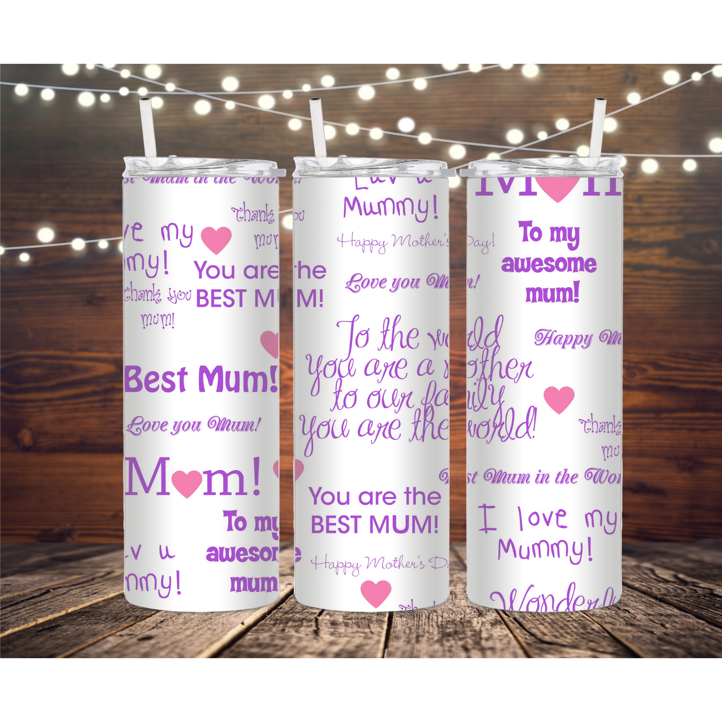 I Love Mom 20oz Tumbler