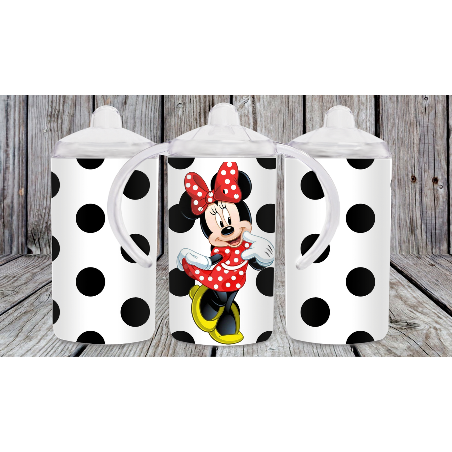 Polka Dot Minnie 12oz Sippy with 2 lids