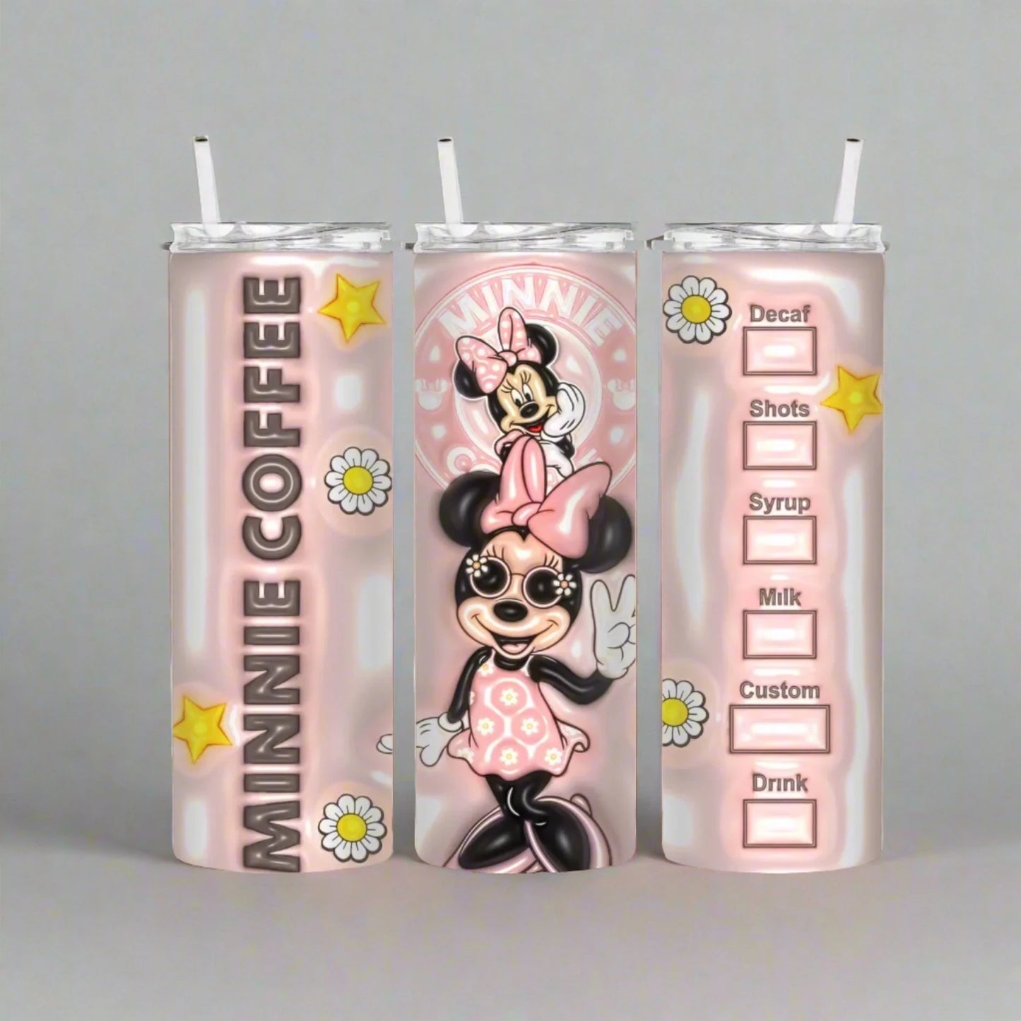 3D Minnie Mouse coffee 20oz Tumbler