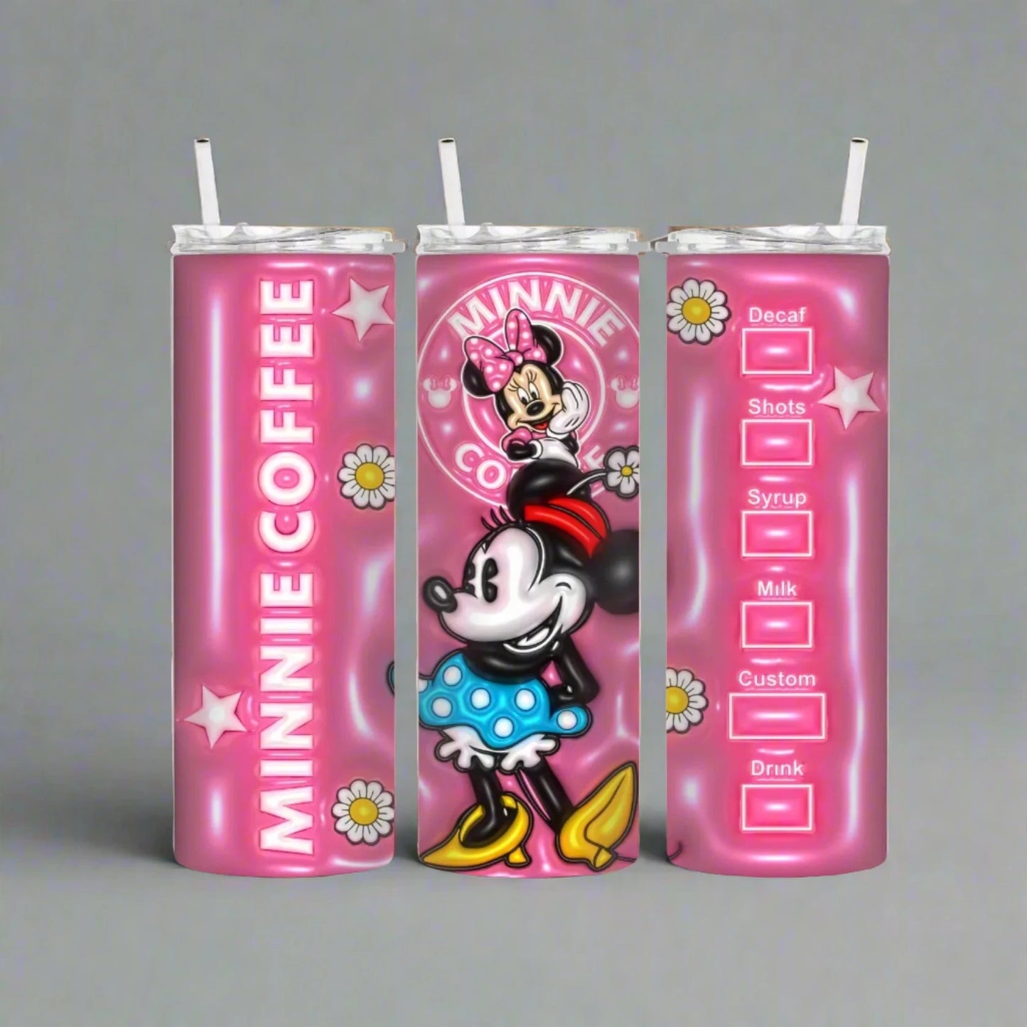 3D Minnie Mouse coffee 20oz Tumbler